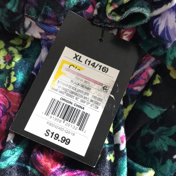 Art Class Girls Square Neck Velvet Dress NWOT - Picture 6 of 6